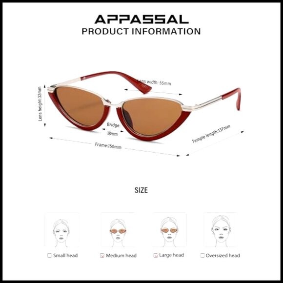 Vintage Cat Eye Sunglasses with UV Protection, Lightweight Frame main image 6